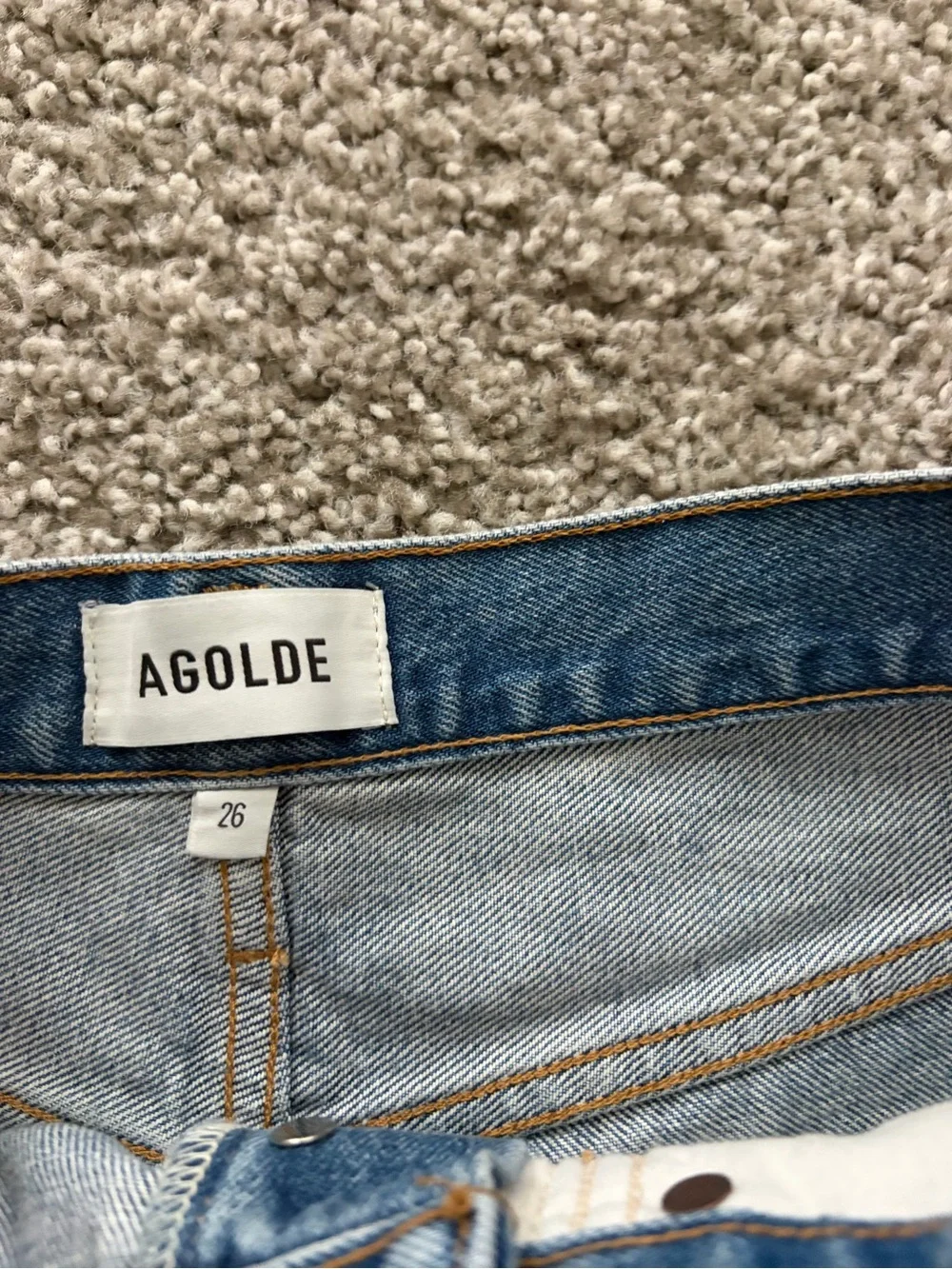 Agolde Parker Long Short in Skywave NWT